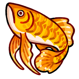 Clash of Critters Gold Arowana fish